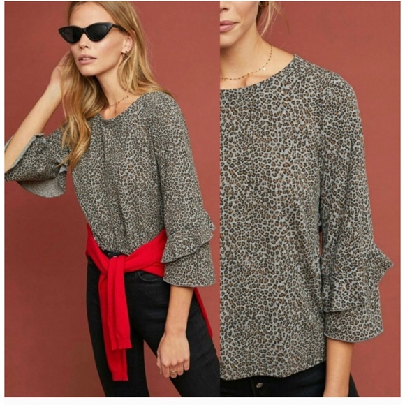 Anthropologie Tops - Anthropologie T.la leopard print blouse